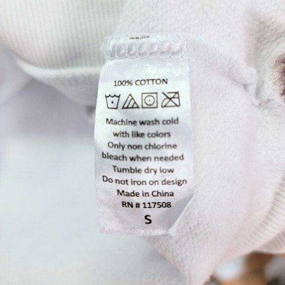 Hurley Leona Sweatshirt Crewneck Pullover Ivory | Relaxed Fit | Size: Small - Picture 2 of 7